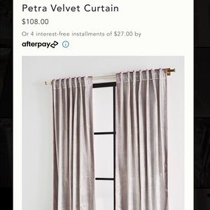 Anthropologie grey and purple curtains